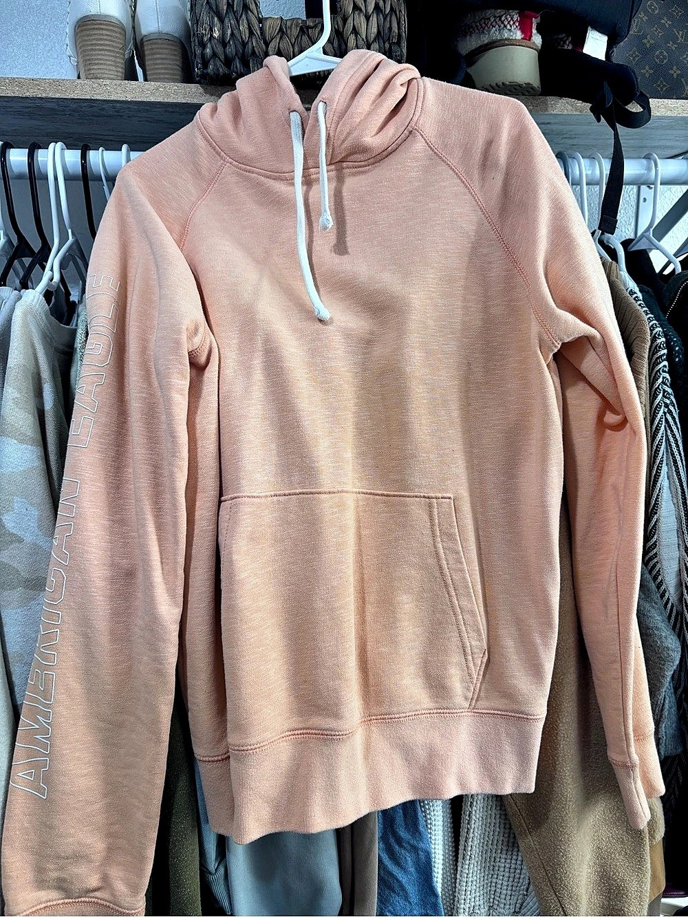 American Eagle Outfitters coral Pullover Hoodie